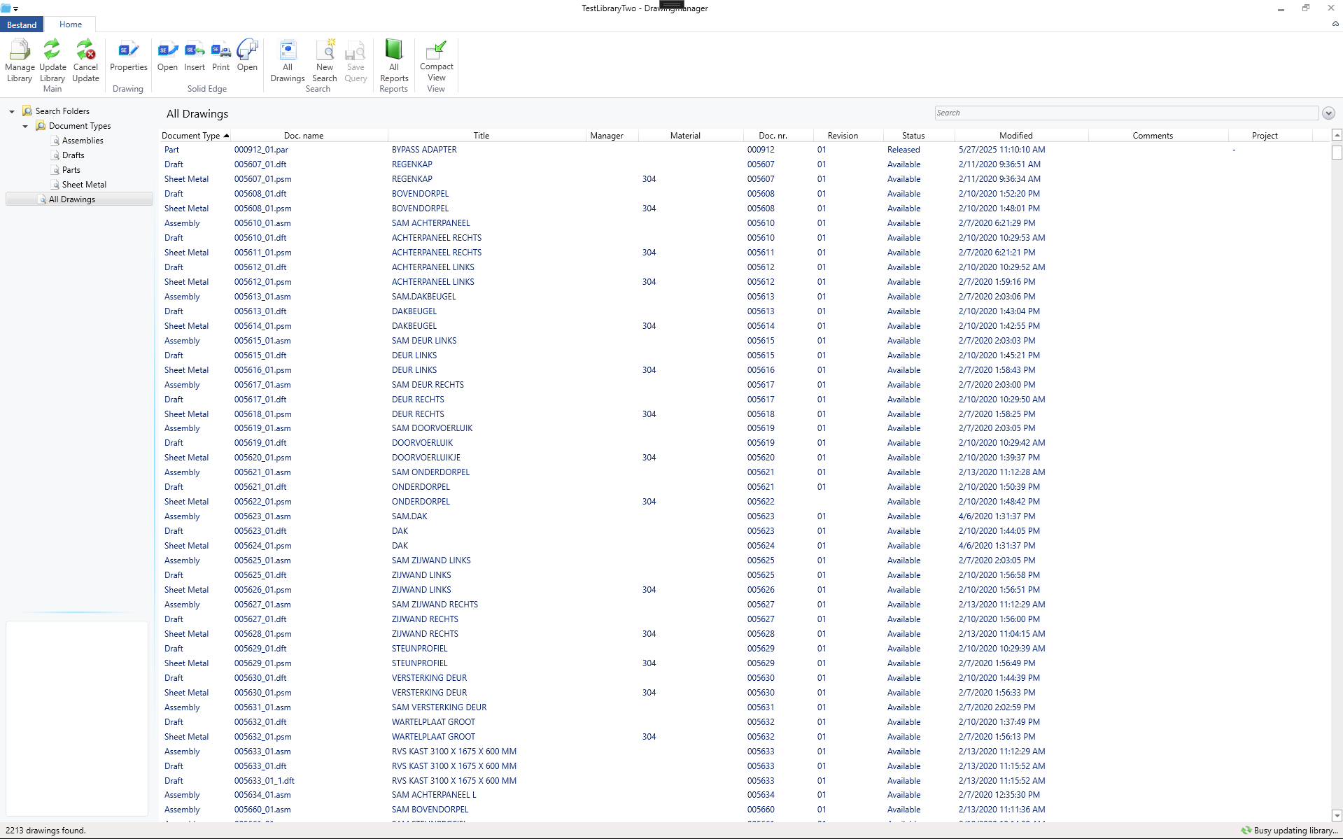 Fast Library Indexing