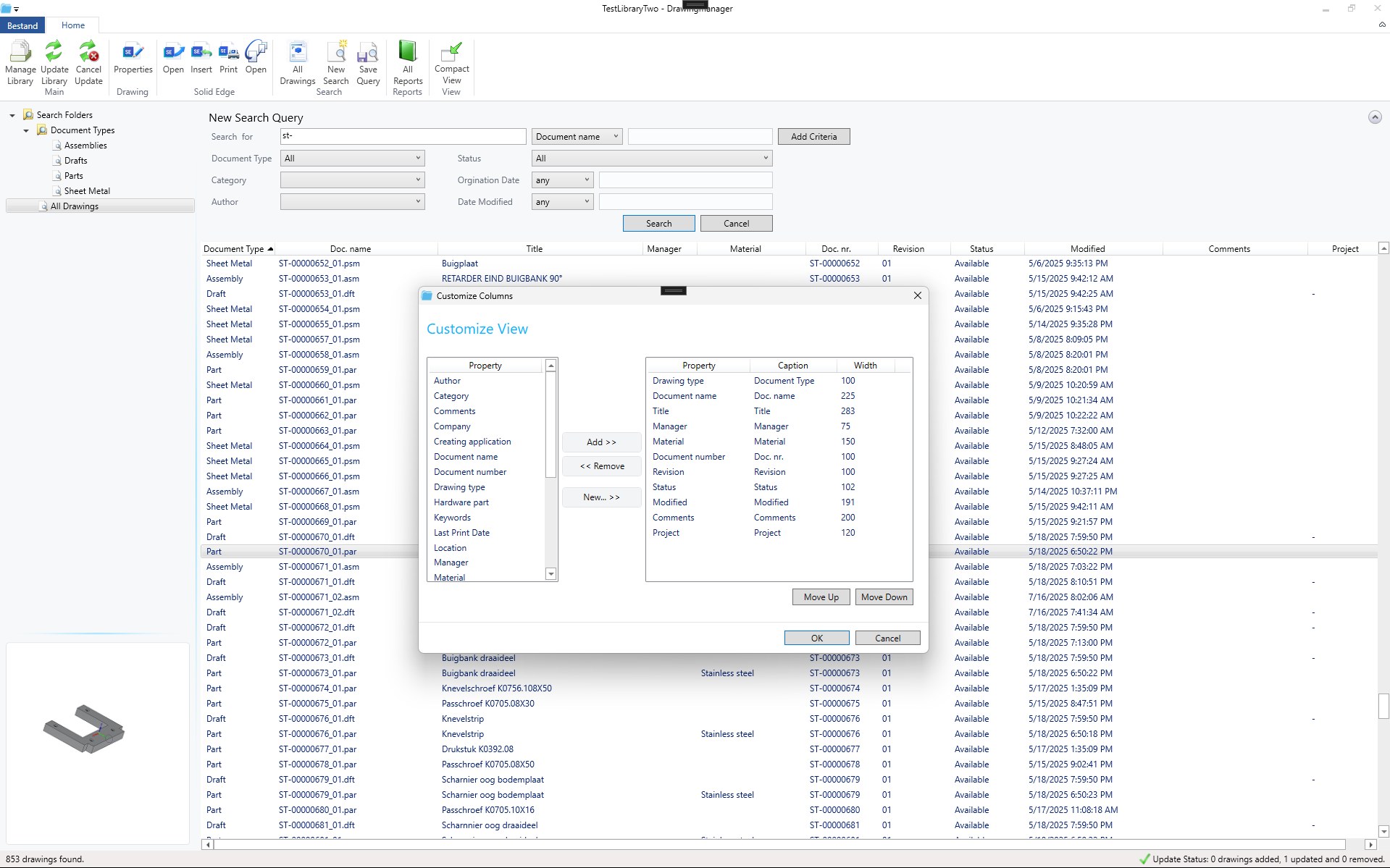 Customize Column Layout